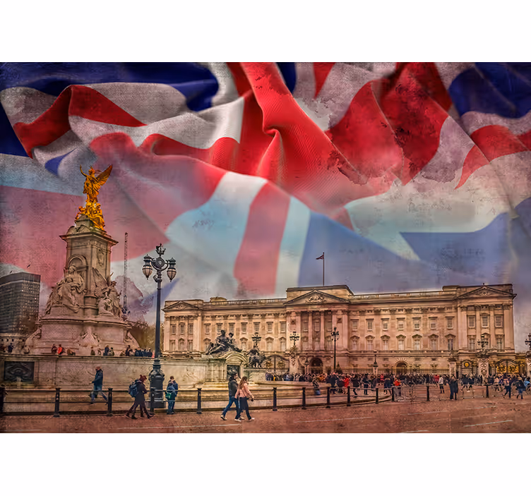 Buckingham Abstract wall mural london - TenStickers