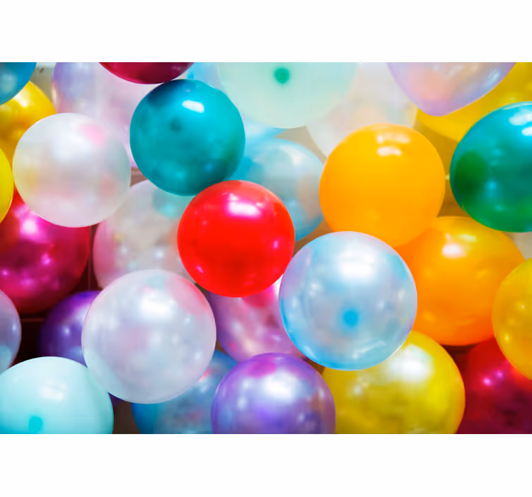 Vibrant Balloon Mosaic childrens wall mural - TenStickers