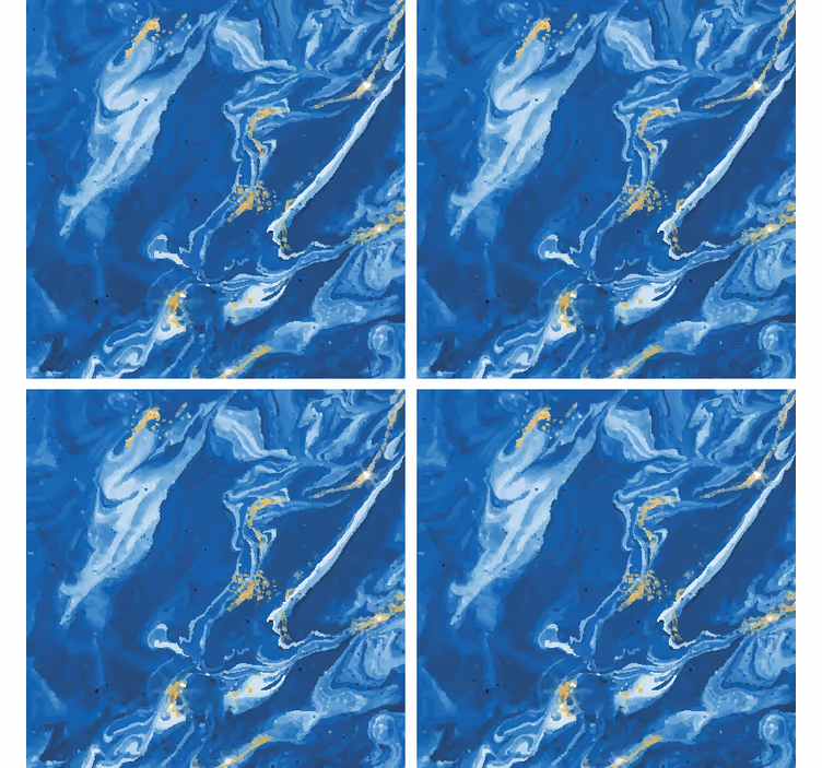 Swirled blue marble coasters - TenStickers
