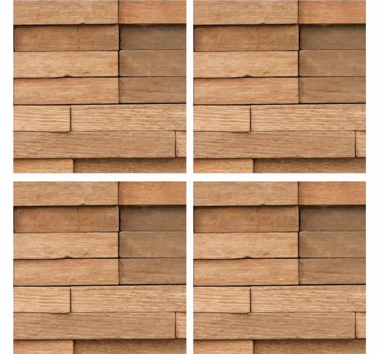 Abstract wood drink coaster - TenStickers