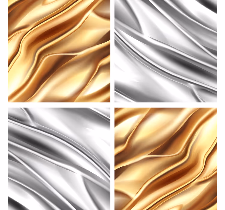 Lustrous metallic waves coasters - TenStickers