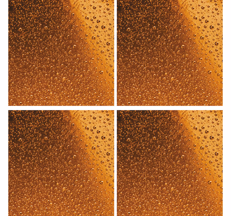 Beer mats with amber droplet patterns - TenStickers