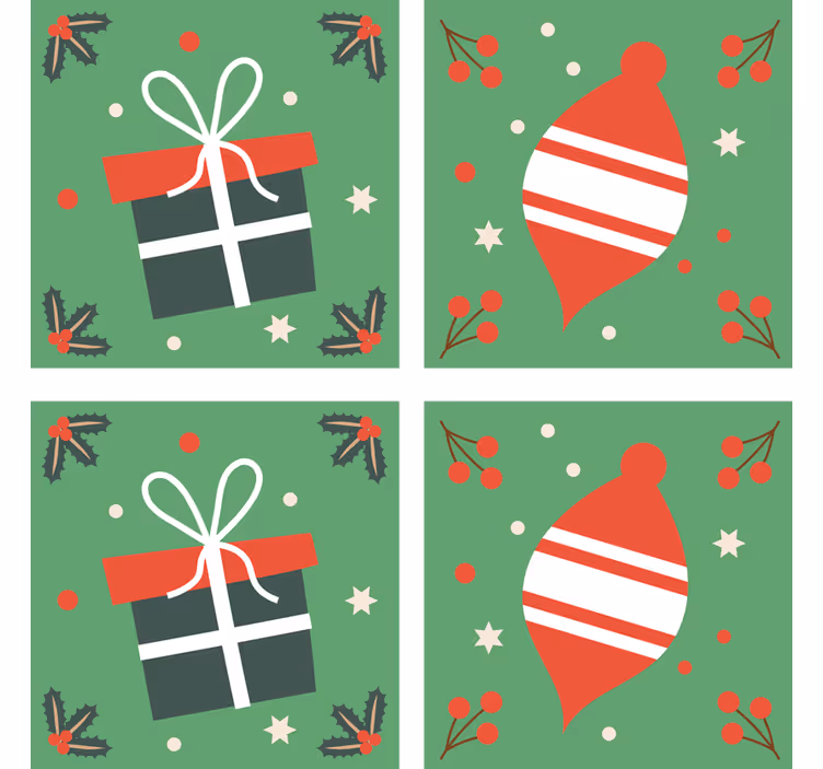 Christmas coasters for festive decoration and gifting - TenStickers