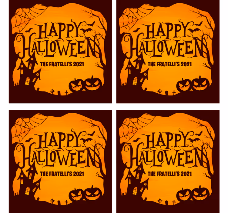 Halloween coaster spooky halloween celebration - TenStickers