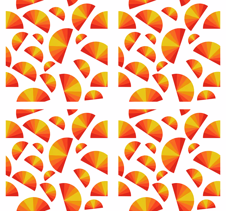 Coasters with geometric fan patterns - TenStickers