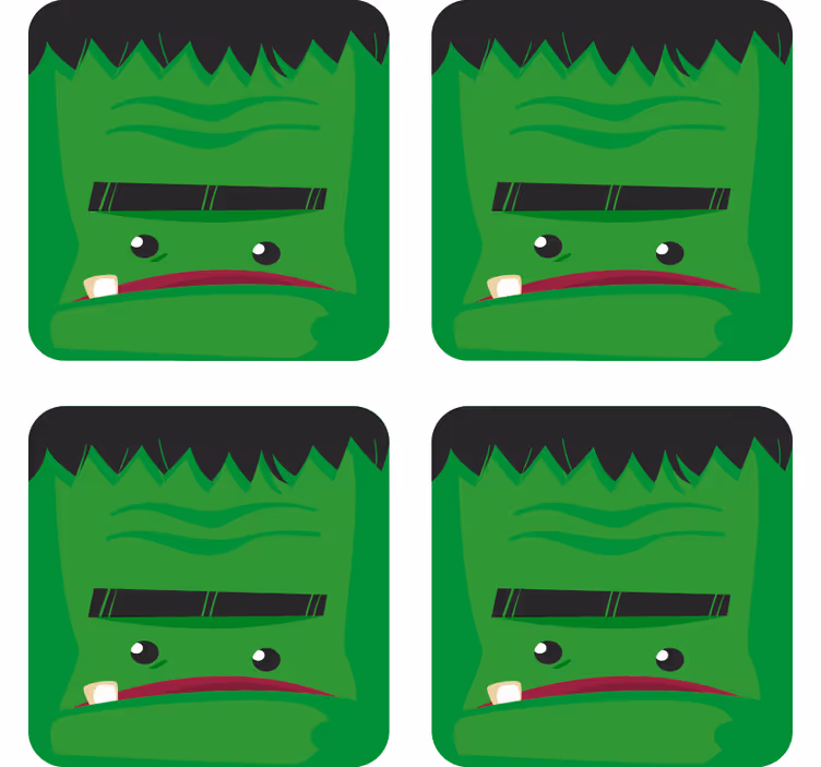 Halloween coaster frankenstein monster artwork - TenStickers
