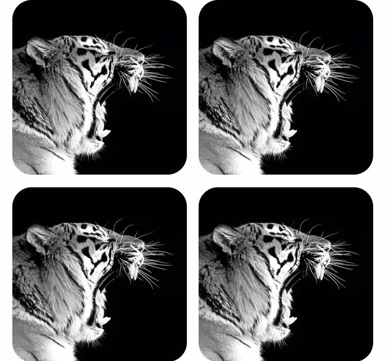 Geek coasters majestic tiger profile - TenStickers
