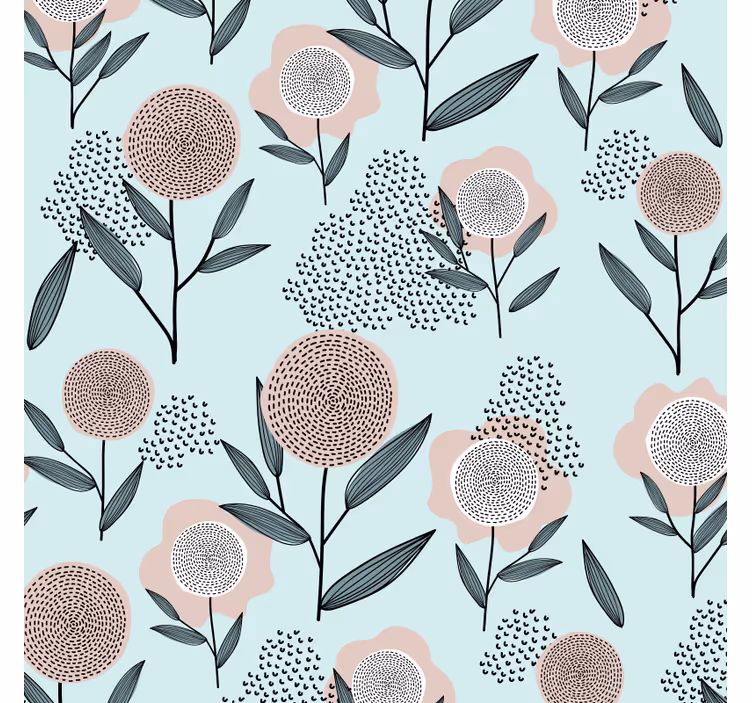 Coasters floral pattern artistry - TenStickers