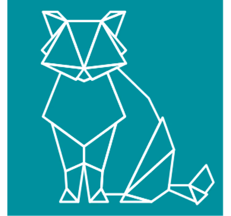 Geek coasters geometric animal designs - TenStickers