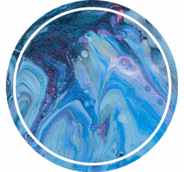 Coasters with swirling blue pattern - TenStickers