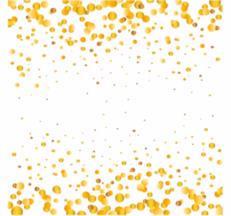Yellow circular pattern coasters - TenStickers