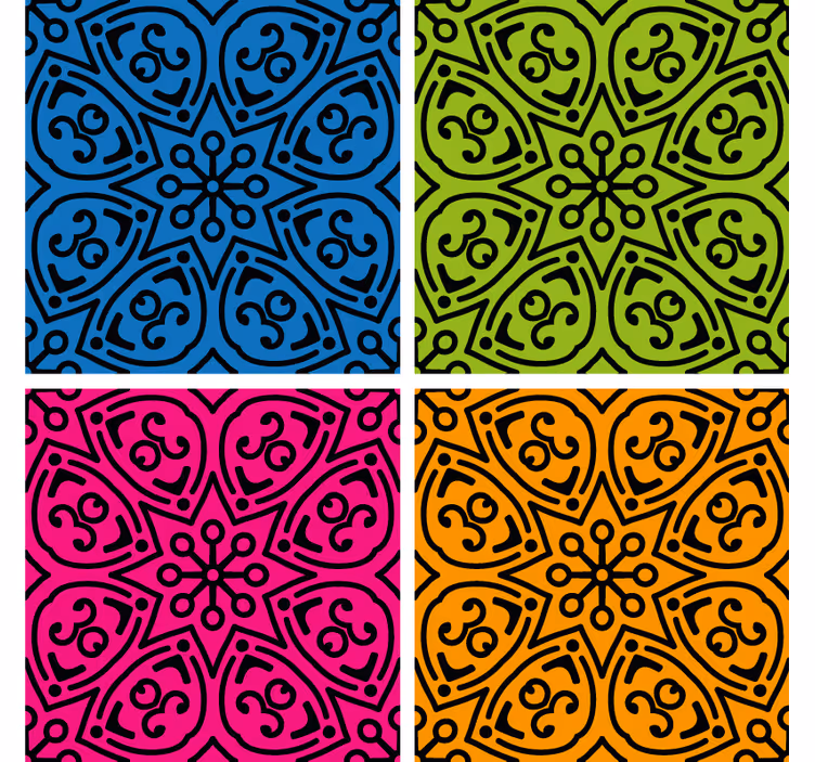 Beer mats bold patterned drink mats - TenStickers