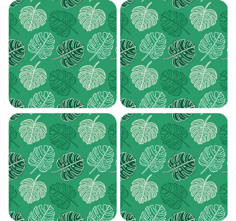 Coasters with leafy patterned surface - TenStickers