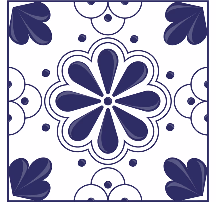 Coasters with floral shape pattern - TenStickers