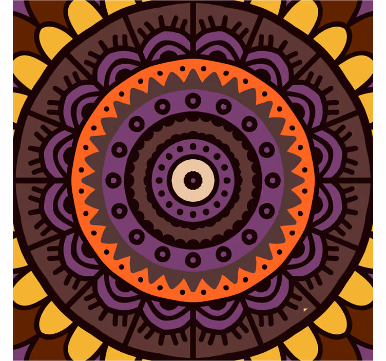 Coasters with detailed circular design - TenStickers