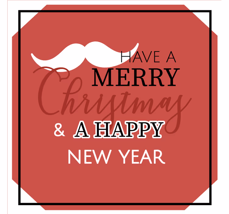 Christmas coasters joyful holiday greetings - TenStickers