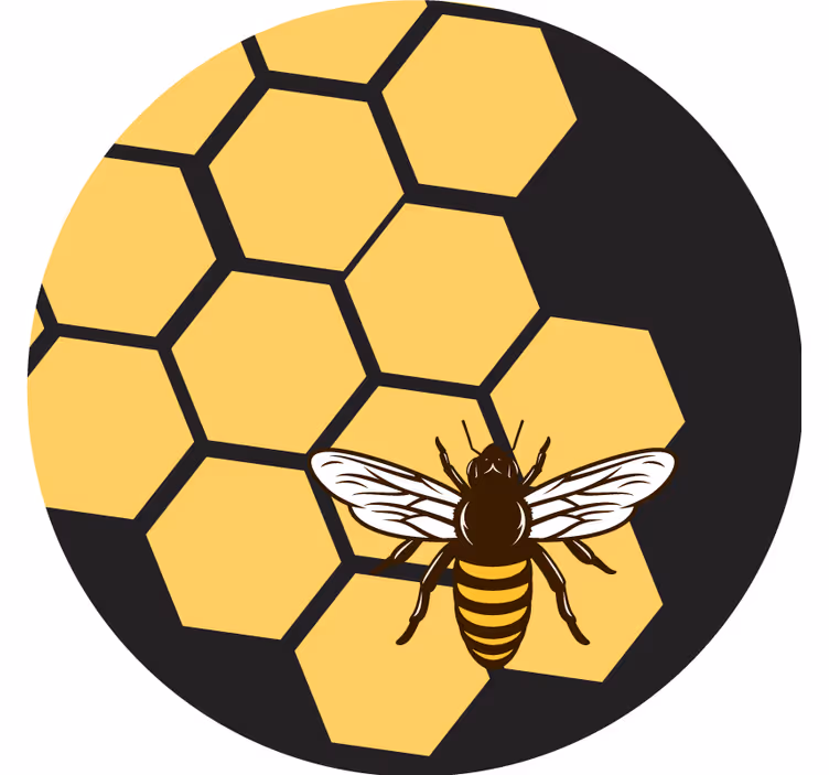 Geek coasters bee and honeycomb design - TenStickers