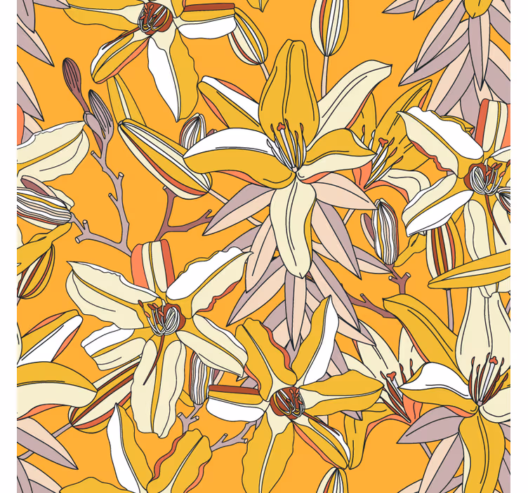 Beer mats with colorful floral design - TenStickers