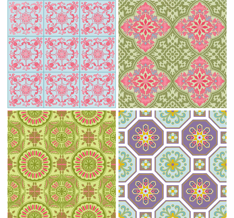 Coasters vibrant textured squares - TenStickers