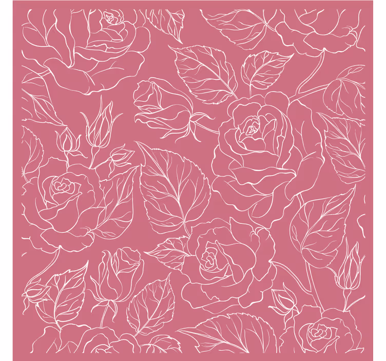 Coasters with stylized floral designs - TenStickers