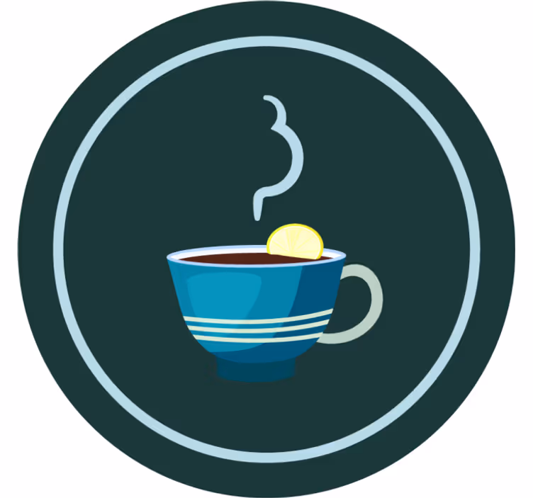 Modern coasters stylish tea cup set - TenStickers