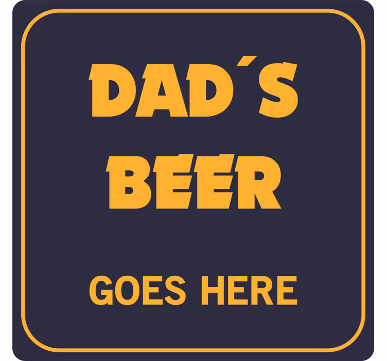 Dad's beer text vinyl coasters - TenStickers