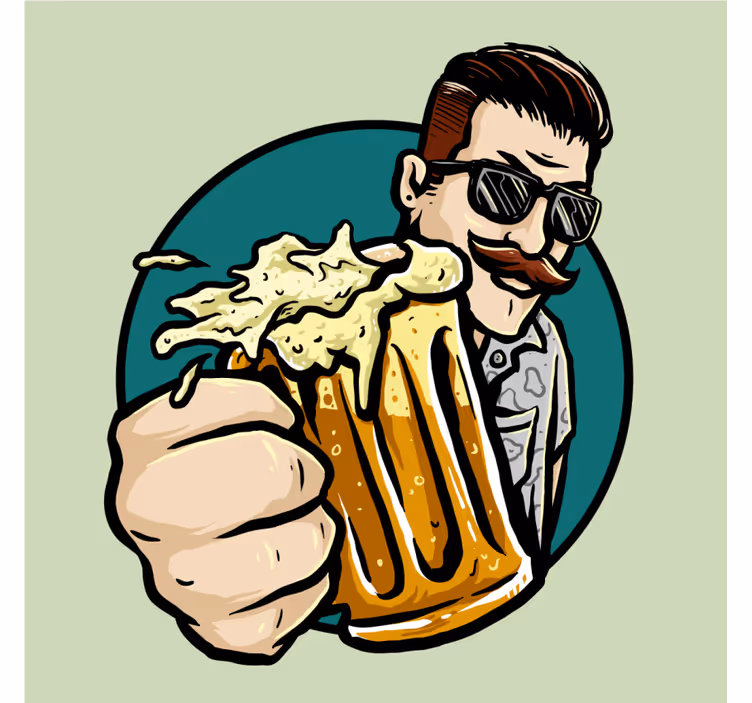 Vintage jar looking beer mats - TenStickers
