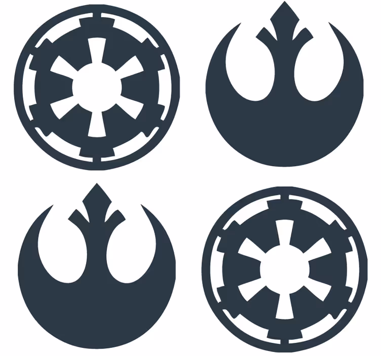 Modern coasters symbolic emblems collection - TenStickers