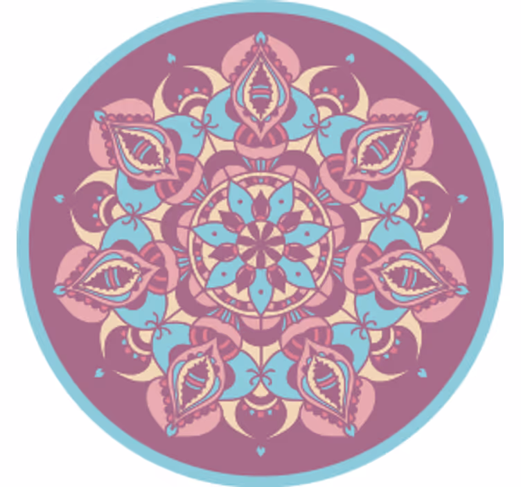 Modern coasters complex floral mandala design - TenStickers