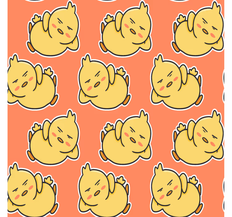 Geek coasters charming yellow chick design - TenStickers
