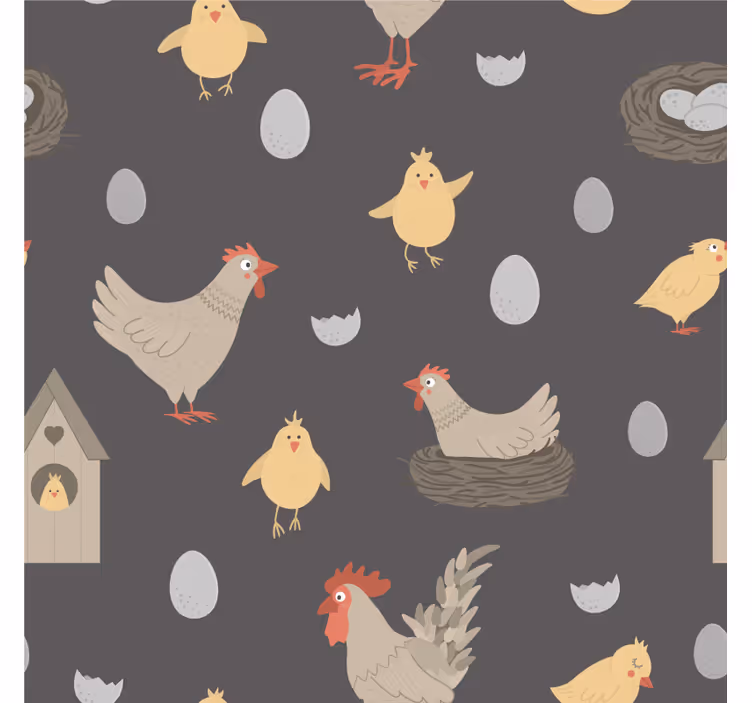 Geek coasters chickens and eggs design - TenStickers