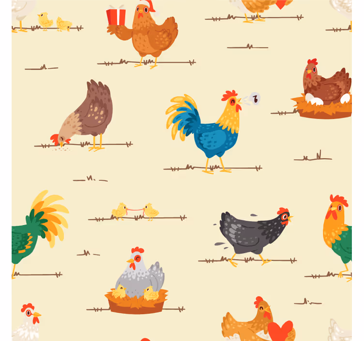 Modern coasters colorful farm animals design - TenStickers