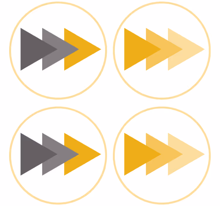 Geek coasters directional arrow design - TenStickers