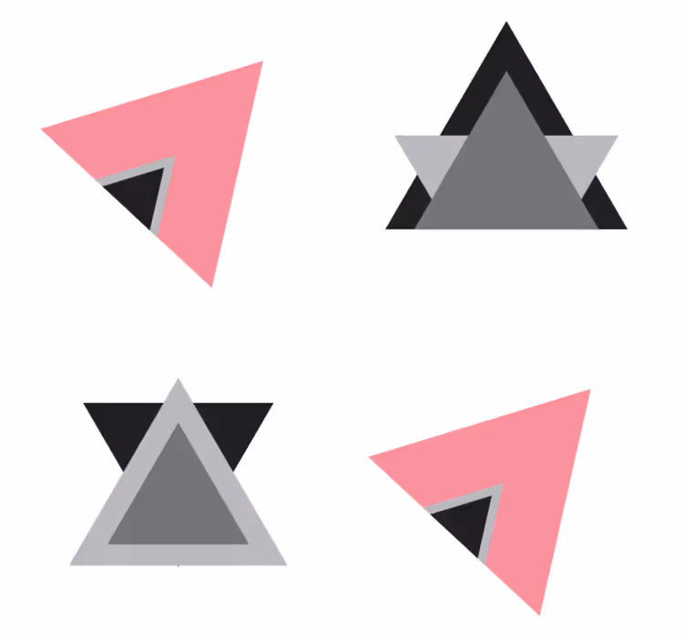Geometric shape layers coasters - TenStickers