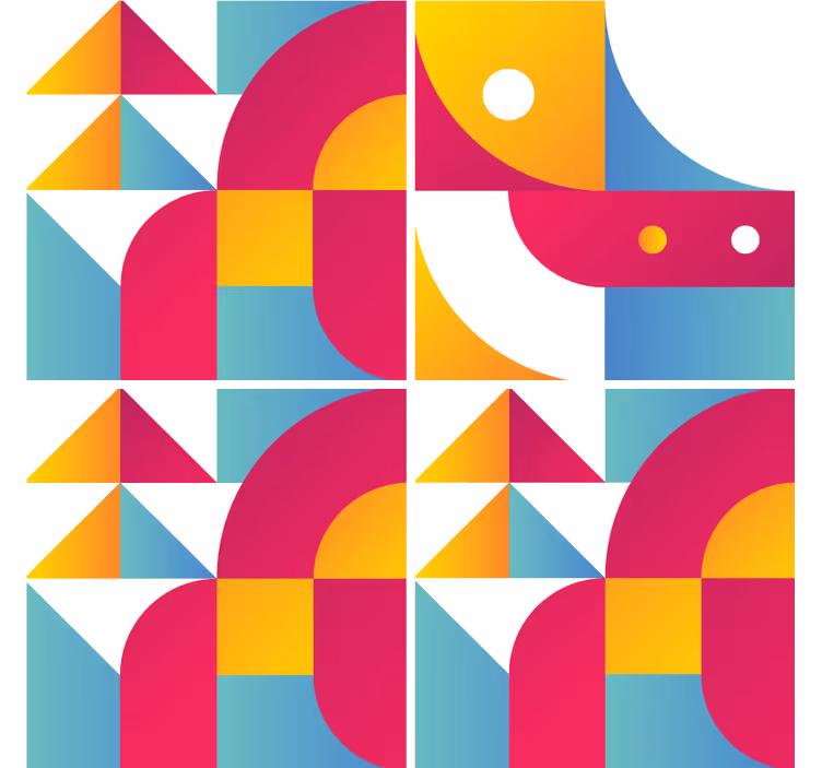 Geometric shape patterns coasters - TenStickers