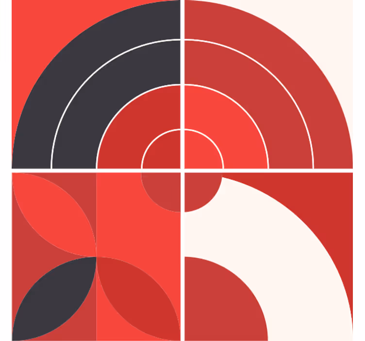 Coasters with geometric color patterns - TenStickers