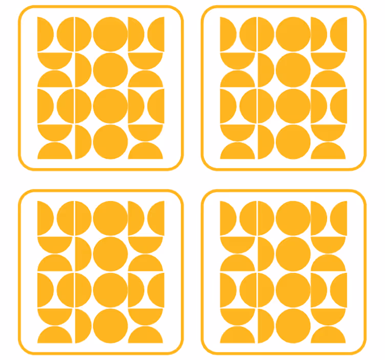 Coasters with geometric shape patterns - TenStickers