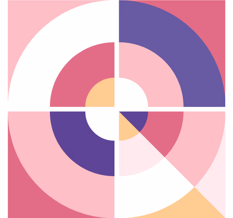 Modern coasters with vibrant geometric designs - TenStickers