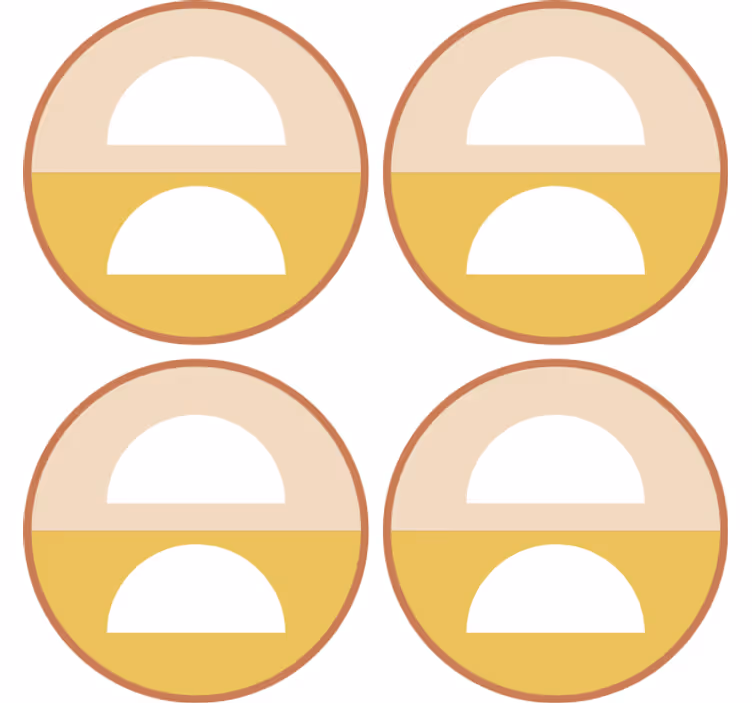 Geek coasters geometric half circles - TenStickers