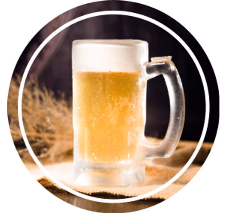Beer mats for chilled mugs with foam - TenStickers