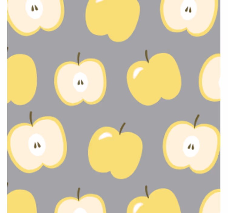 Geek coasters yellow apple design - TenStickers