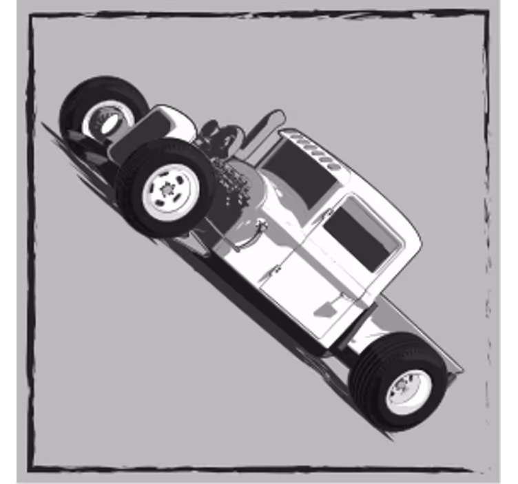 Geek coasters timeless hot rod design - TenStickers