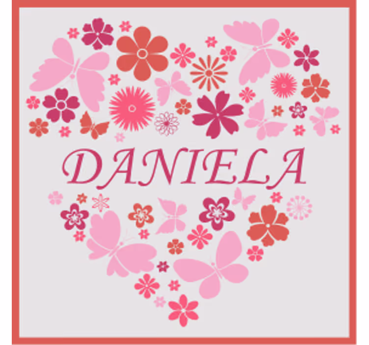 Heart of butterflies with name  custom coasters - TenStickers