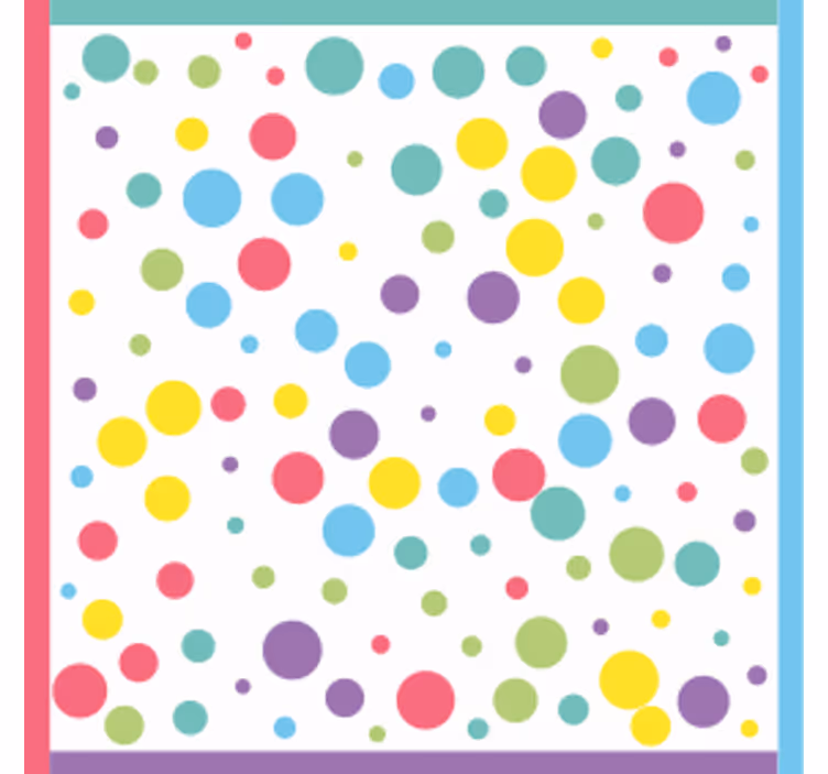 Modern coasters with colorful polka dot design - TenStickers