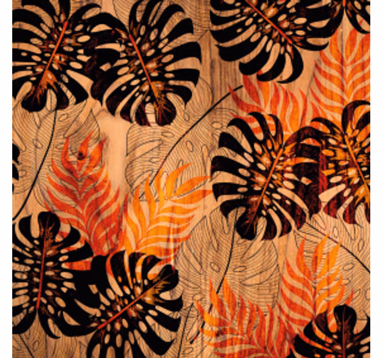Tropical foliage coasters - TenStickers