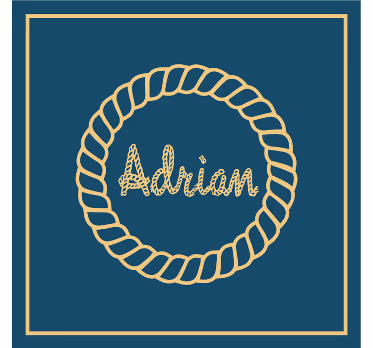 Personaliseable coasters rope circle monogram - TenStickers