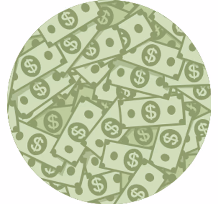 Modern coasters cash pattern design - TenStickers