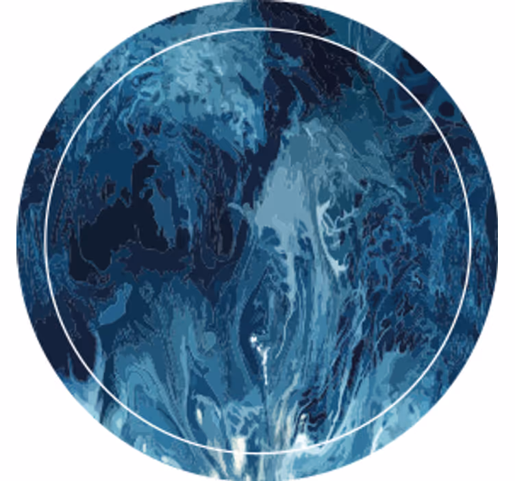 Coasters abstract blue swirl design - TenStickers