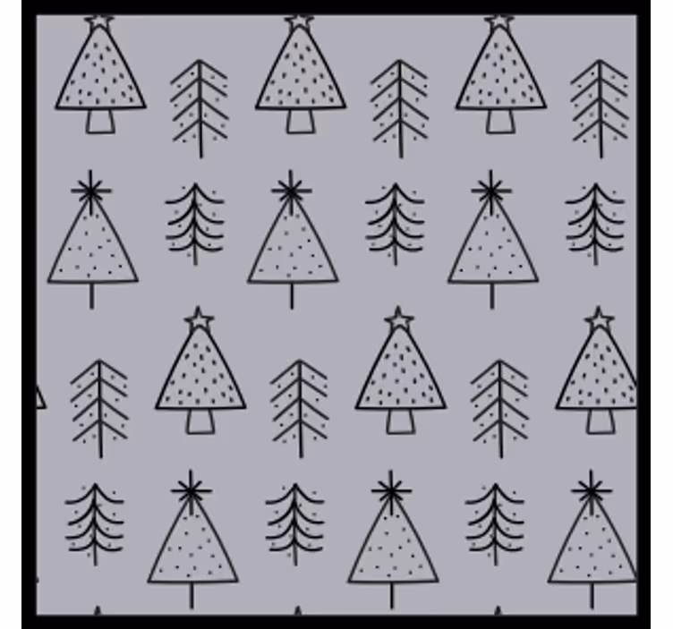 Christmas coasters with stylized tree designs - TenStickers