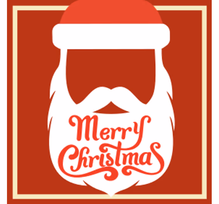 Christmas coasters with santa claus design - TenStickers